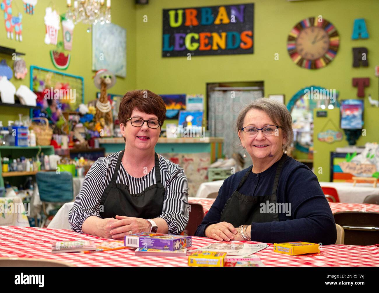 In this March 5, 2020 photo, from left: Michele Carlson and Cindy