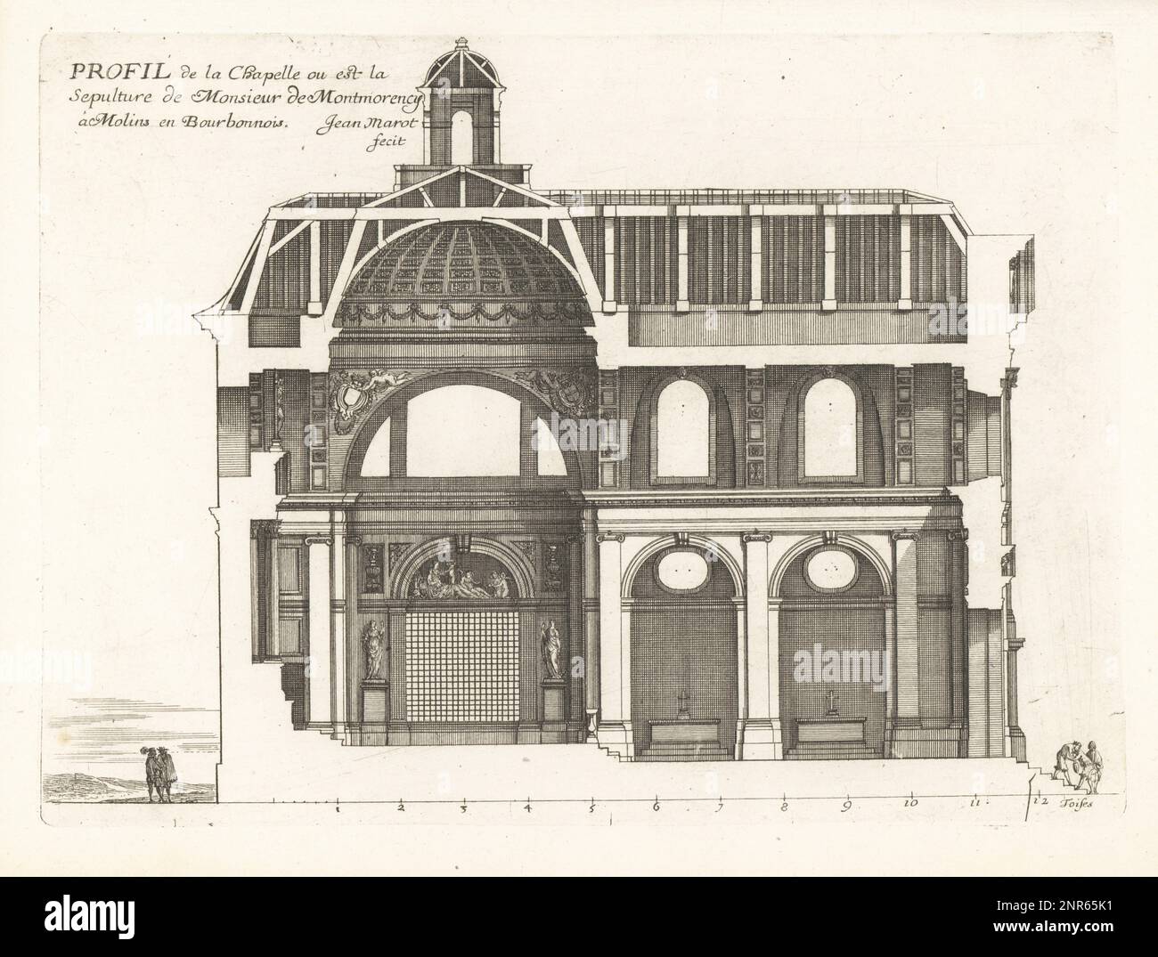 Section of the interior of the Chapelle de la Visitation, Chapelle ...