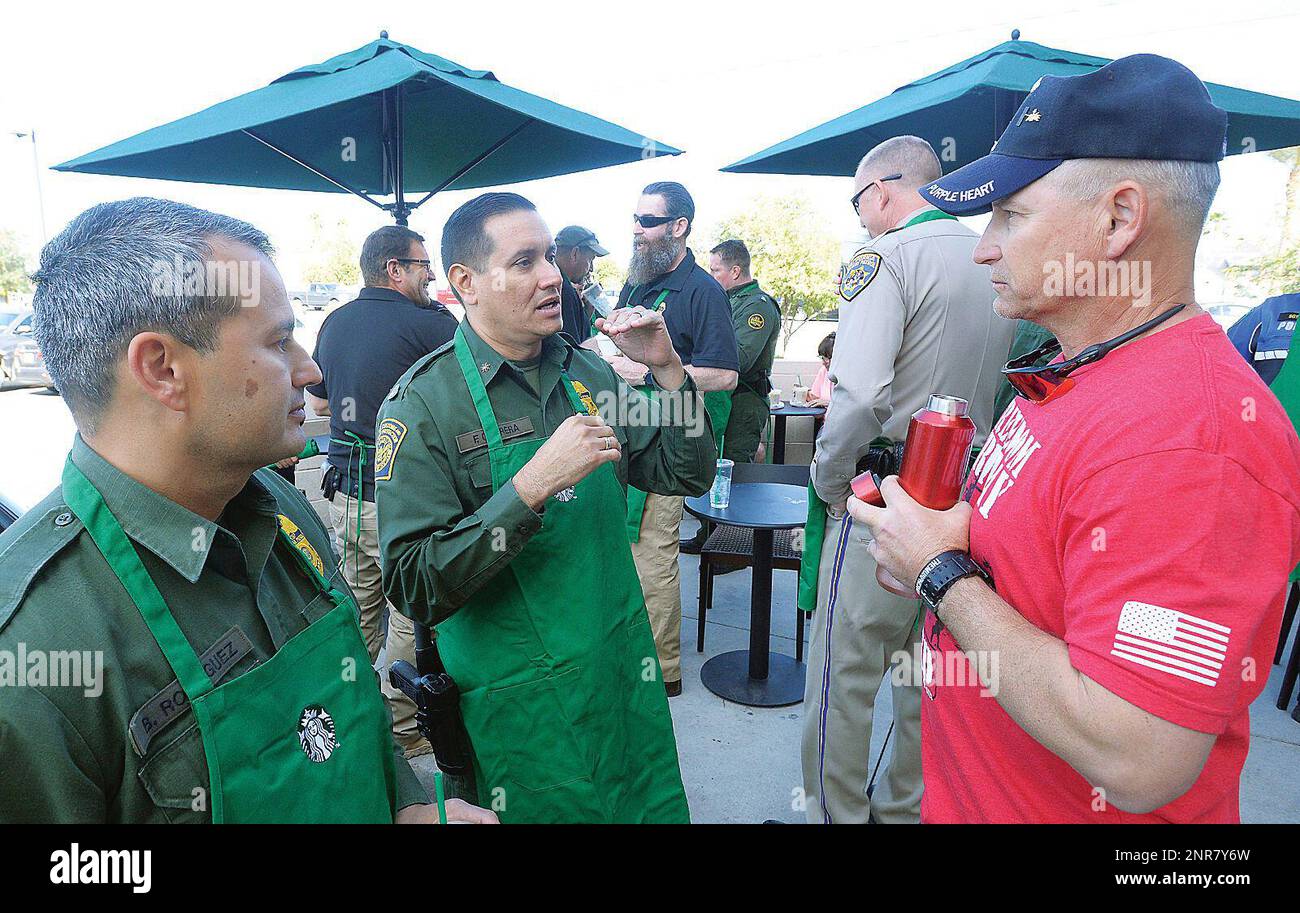 U.S. Border Patrol agent Ben Rodriguez (left) and U.S.B.P. Yuma Sector