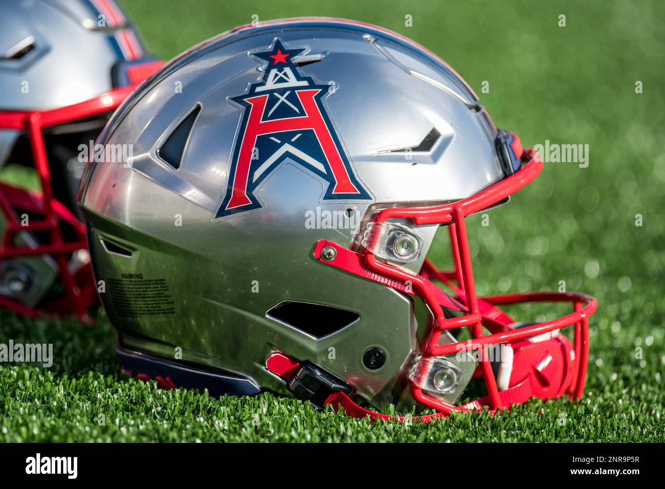 February 16, 2020: A St. Louis Battlehawks helmet sits on the