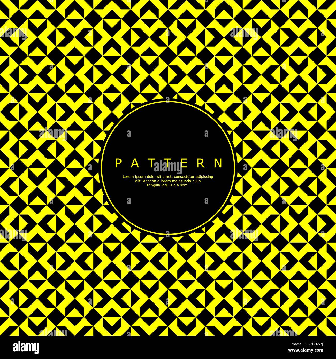 Creative yellow geometric triangle arrow abstract seamless pattern design. Stock Vector