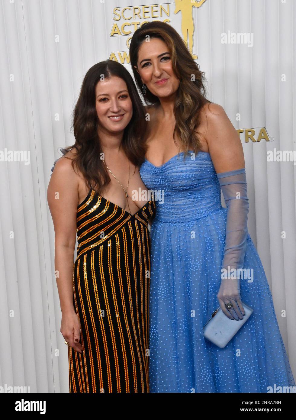 Los Angeles, United States. 26th Feb, 2023. (L-R) Jessy Hodges and D'Arcy Carden attend the 29th annual SAG Awards at the Fairmont Century Plaza in Los Angeles, California on Sunday, February 26, 2023. Photo by Jim Ruymen/UPI Credit: UPI/Alamy Live News Stock Photo