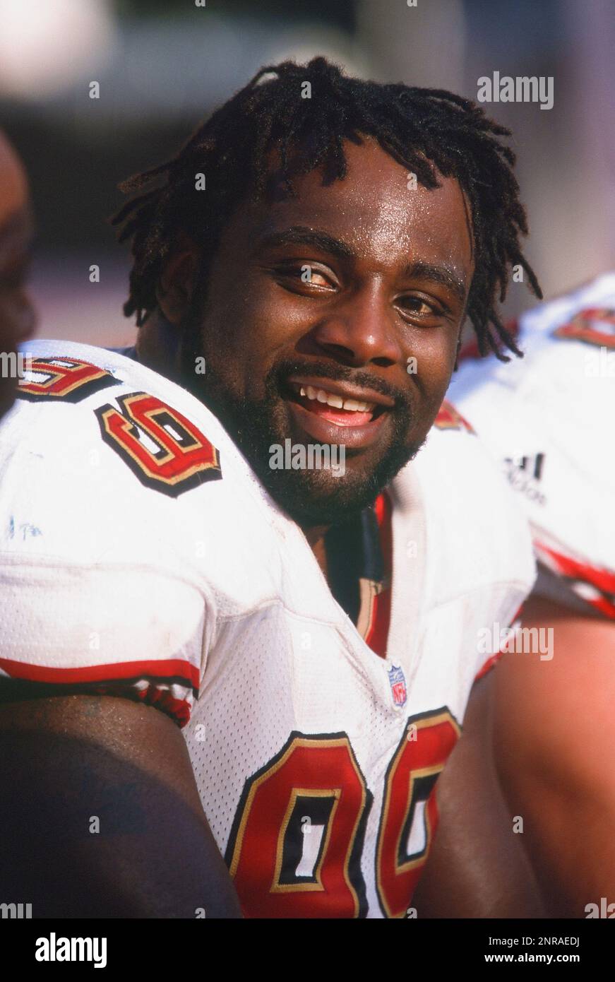 03 Dec. 2000: San Francisco 49ers defensive tackle Brentson Buckner (99) on  the bench during an NFL football game against the San Diego Chargers played  on December 3, 2000 at Qualcomm Stadium