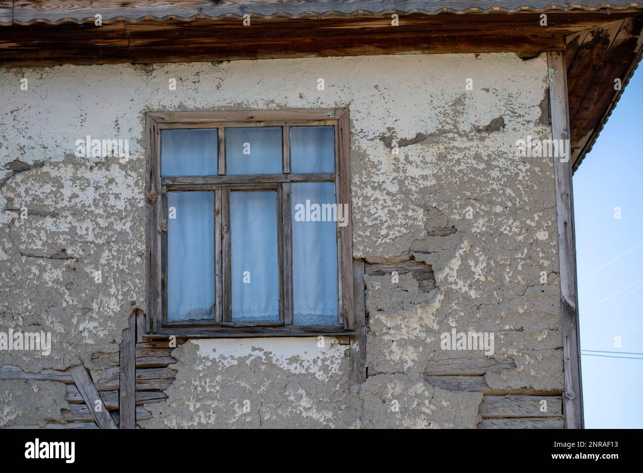 Old home with window background Stock Photo
