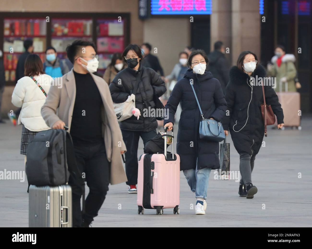 Local people wear masks in Beijing China on Feb. 3 2019. Spring