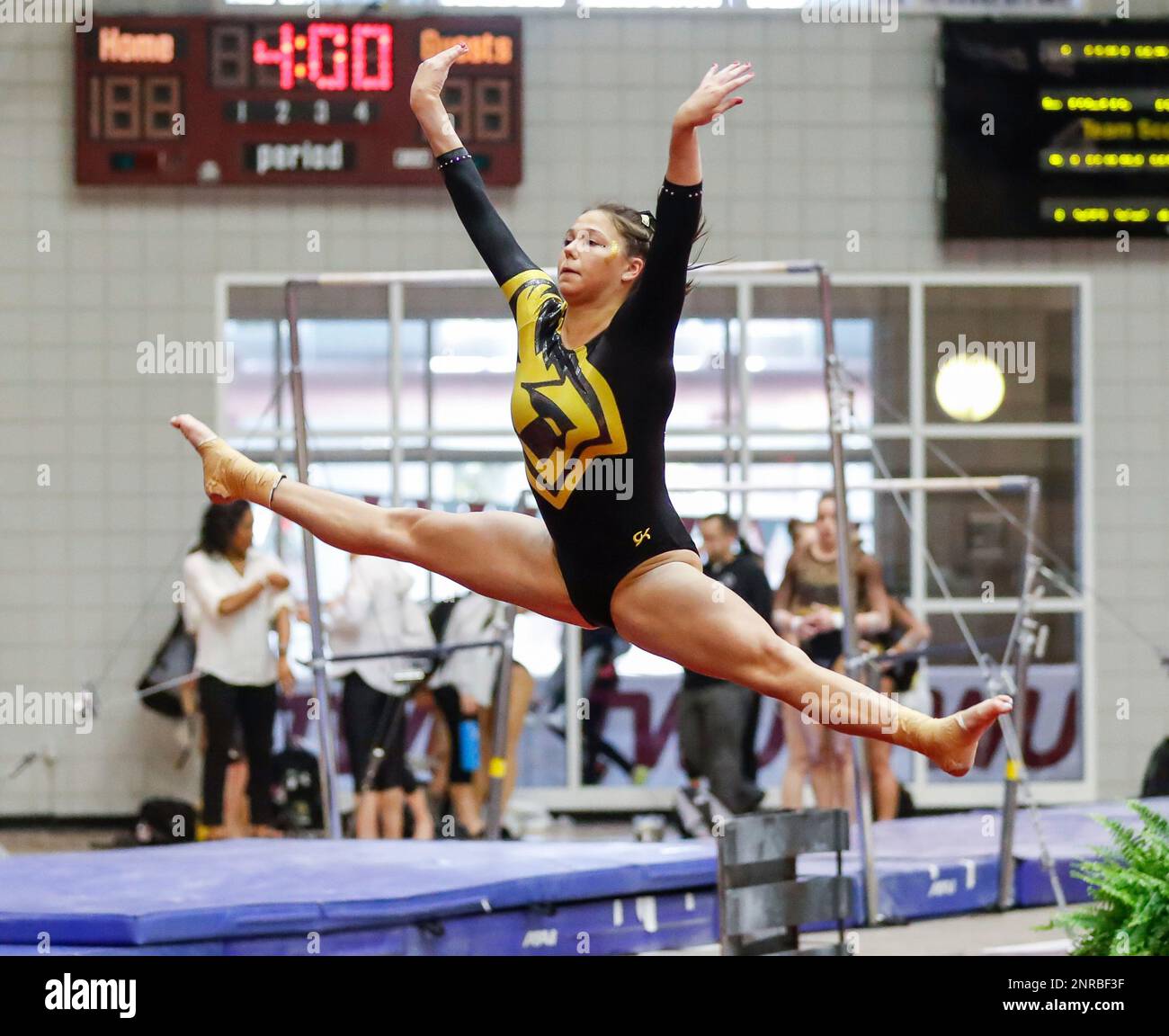 January 26, 2020 UWOshkosh's Olivia Keller leaps in the air during