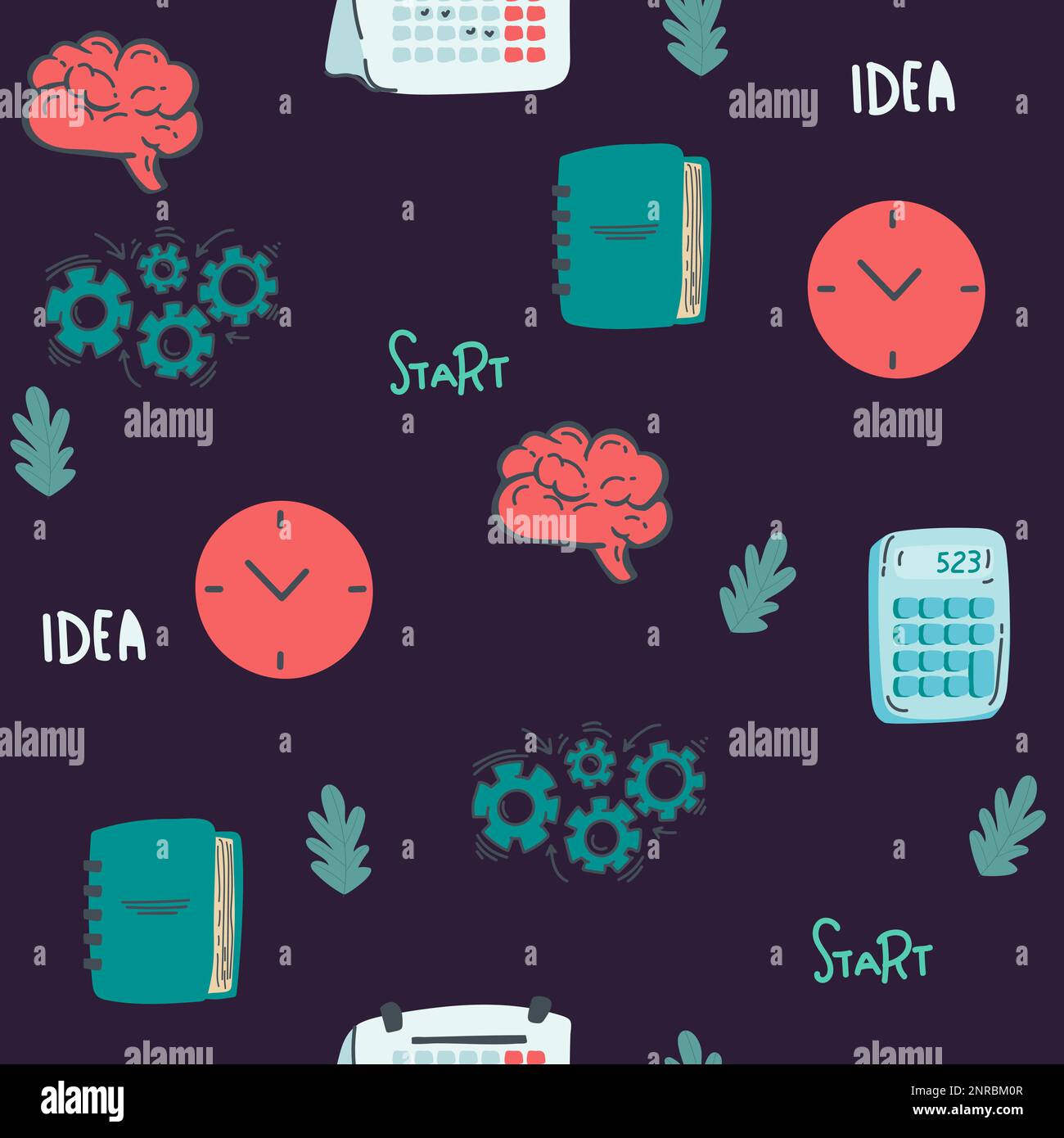 Business icons seamless pattern - can be used to illustrate management ...