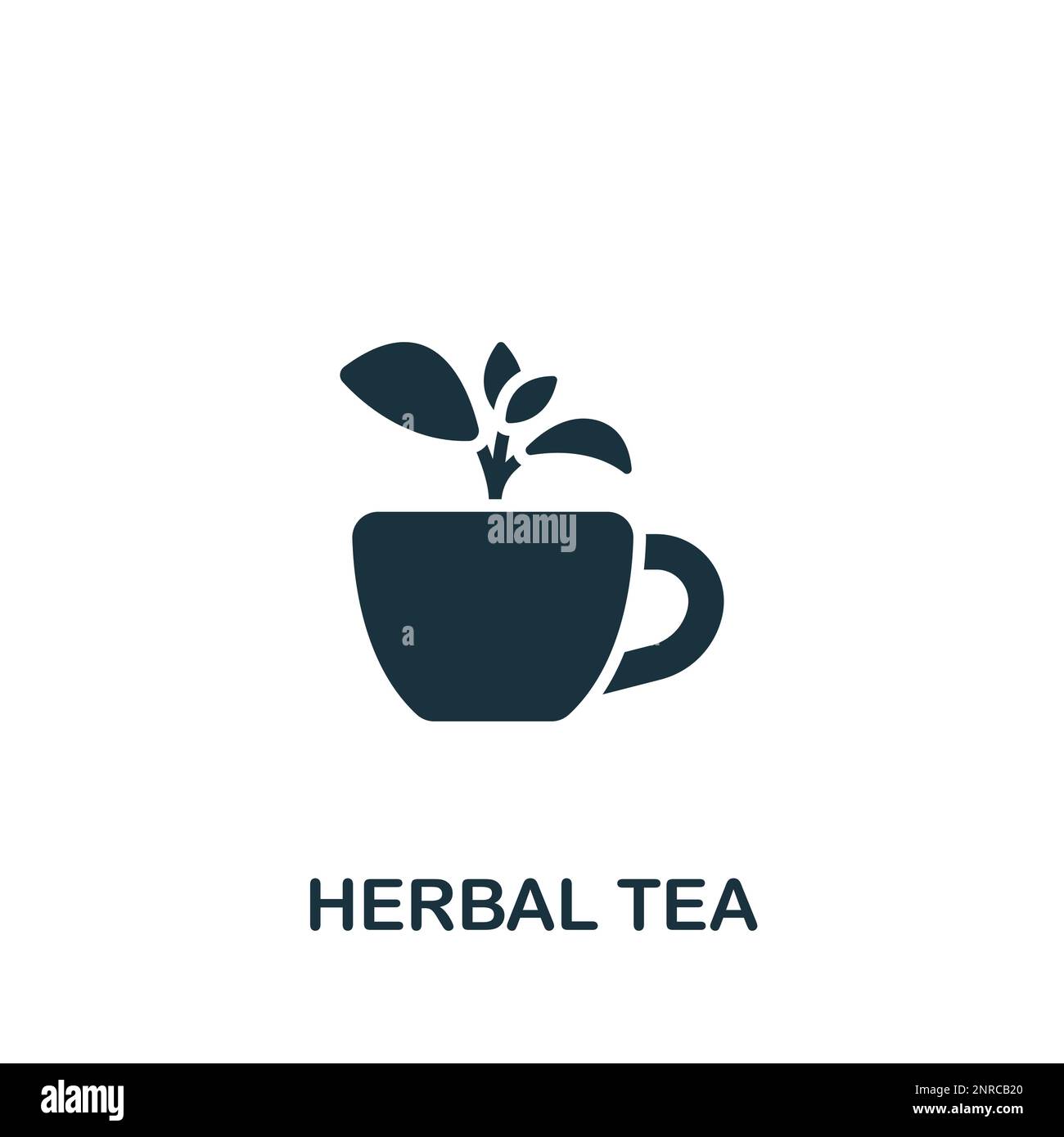 Herbal tea icon. Monochrome simple sign from pharmacy collection ...