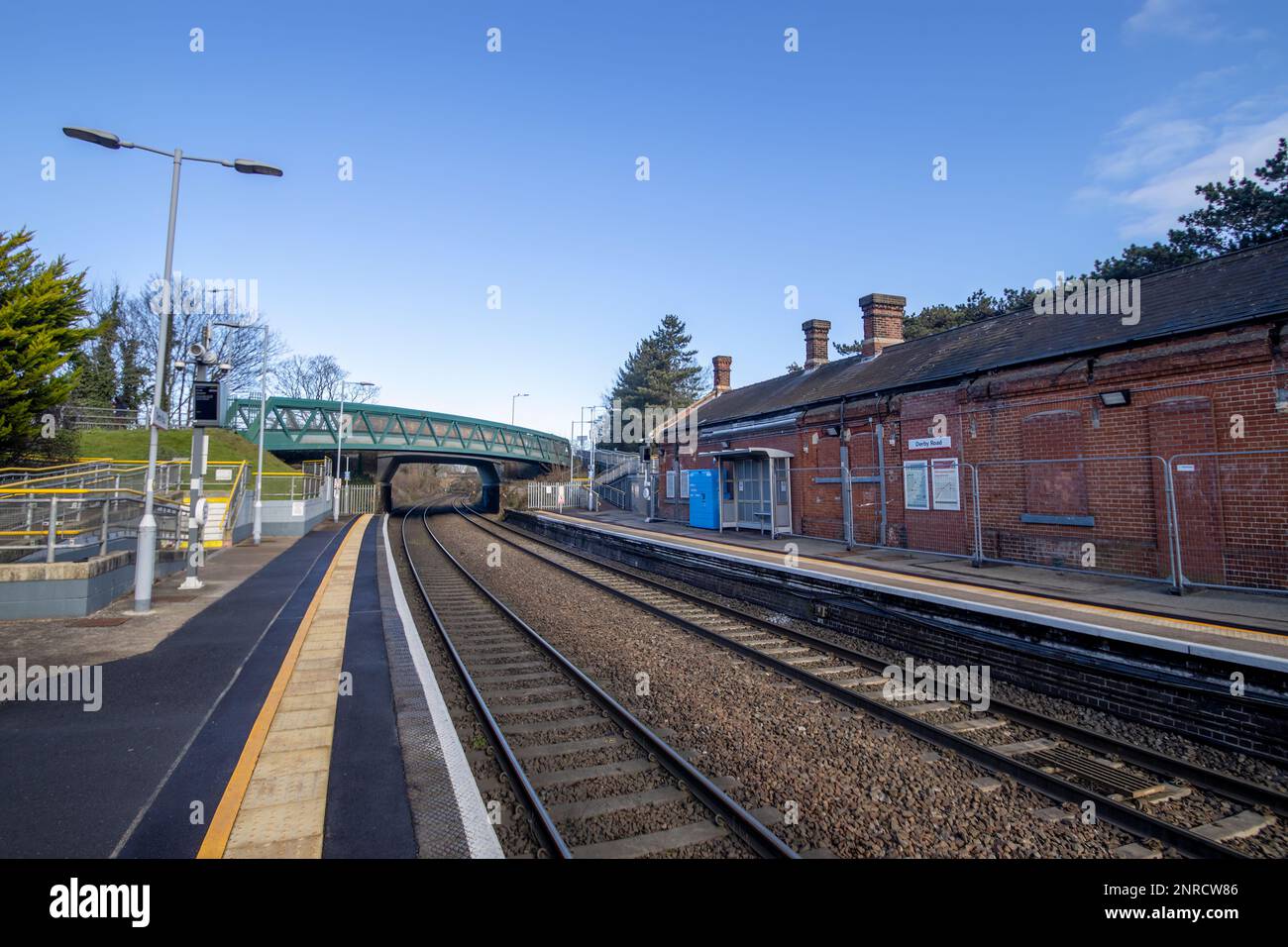 Derby Road railway station in Ipswich, Suffolk, UK Stock Photo