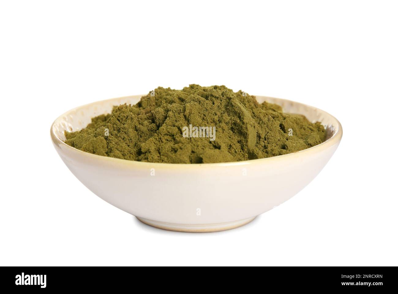 Plate with hemp protein powder isolated on white Stock Photo Alamy