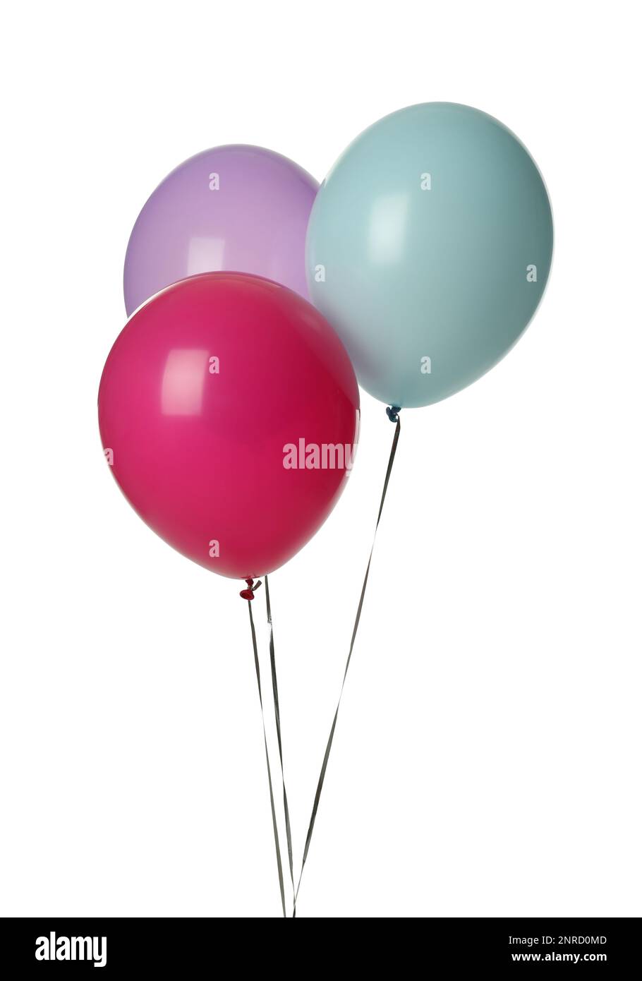 Flying balloons ribbons on white hi-res stock photography and images ...