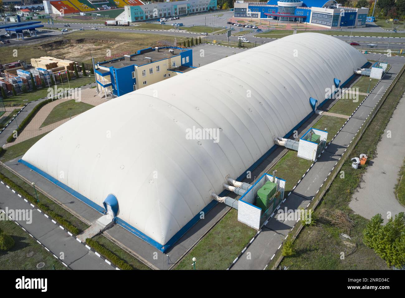 Inflatable air dome stadium for sports activities Stock Photo Alamy