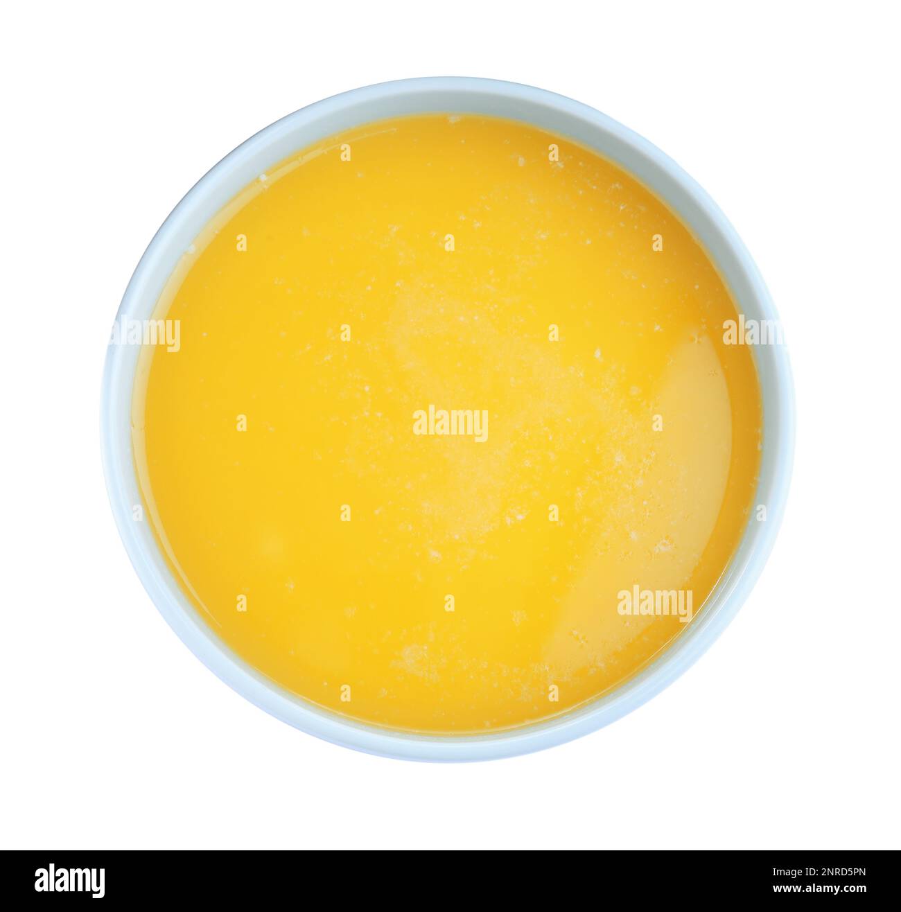 Bowl of Ghee butter isolated on white, top view Stock Photo Alamy