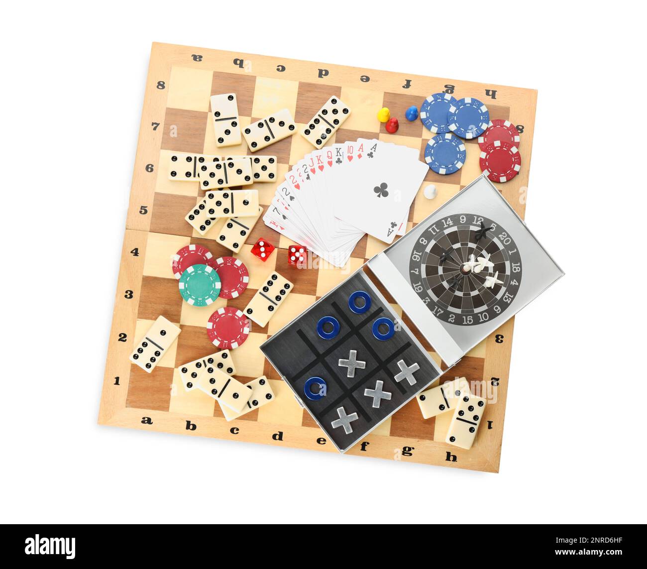 Elements Of Different Board Games On White Background Top View Stock Elements Of Different Board Games On White Background Top View Stock