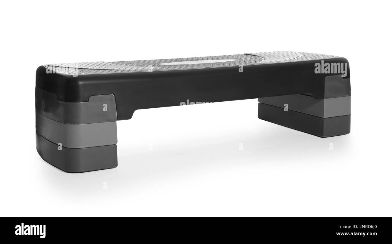 Step platform isolated on white. Sport equipment Stock Photo Alamy