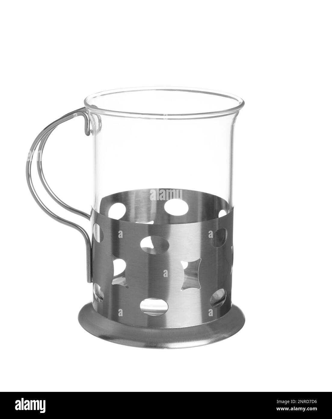 Traditional tea glass holder on white background Stock Photo Alamy