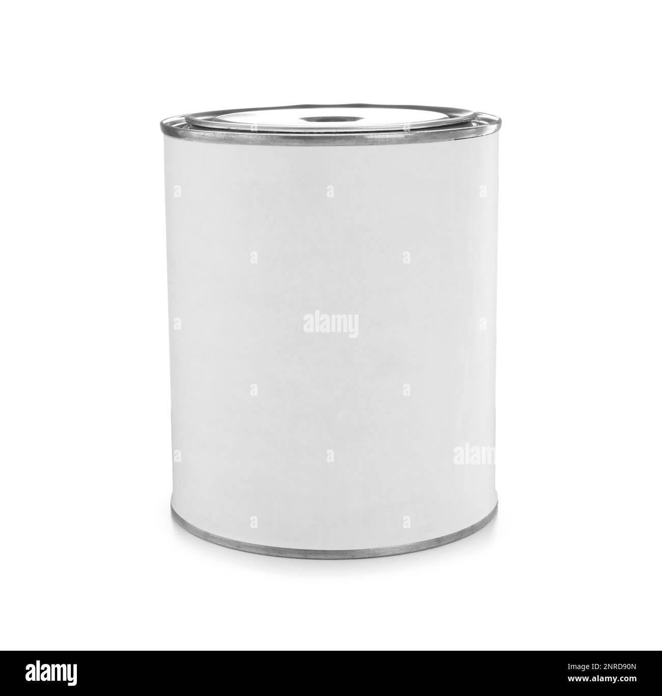 Blank can of paint isolated on white Stock Photo - Alamy