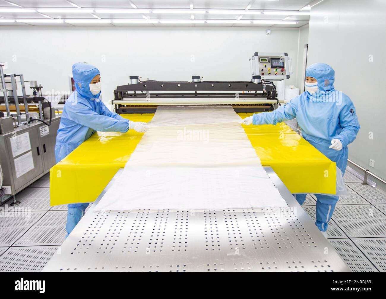 Hai an china february 27 2023 a worker produces semiconductor