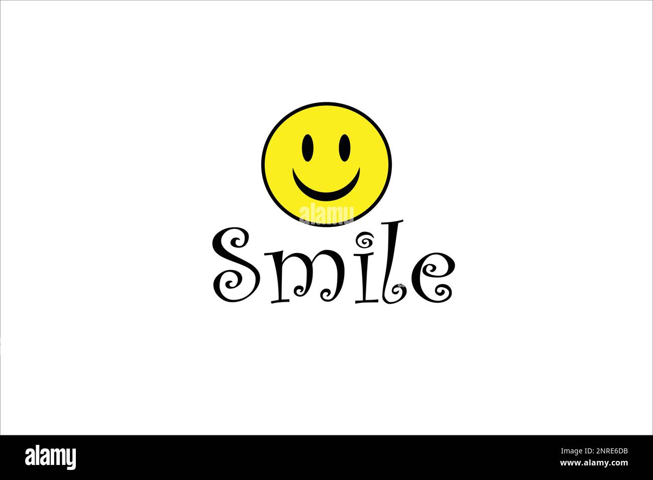 Smile. Inspirational quote phrase. Modern calligraphy lettering for web ...