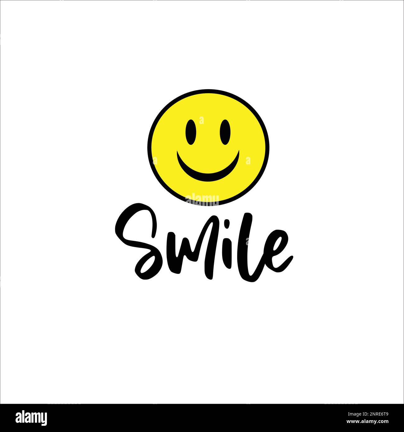 Smile. Inspirational quote phrase. Modern calligraphy lettering for web ...