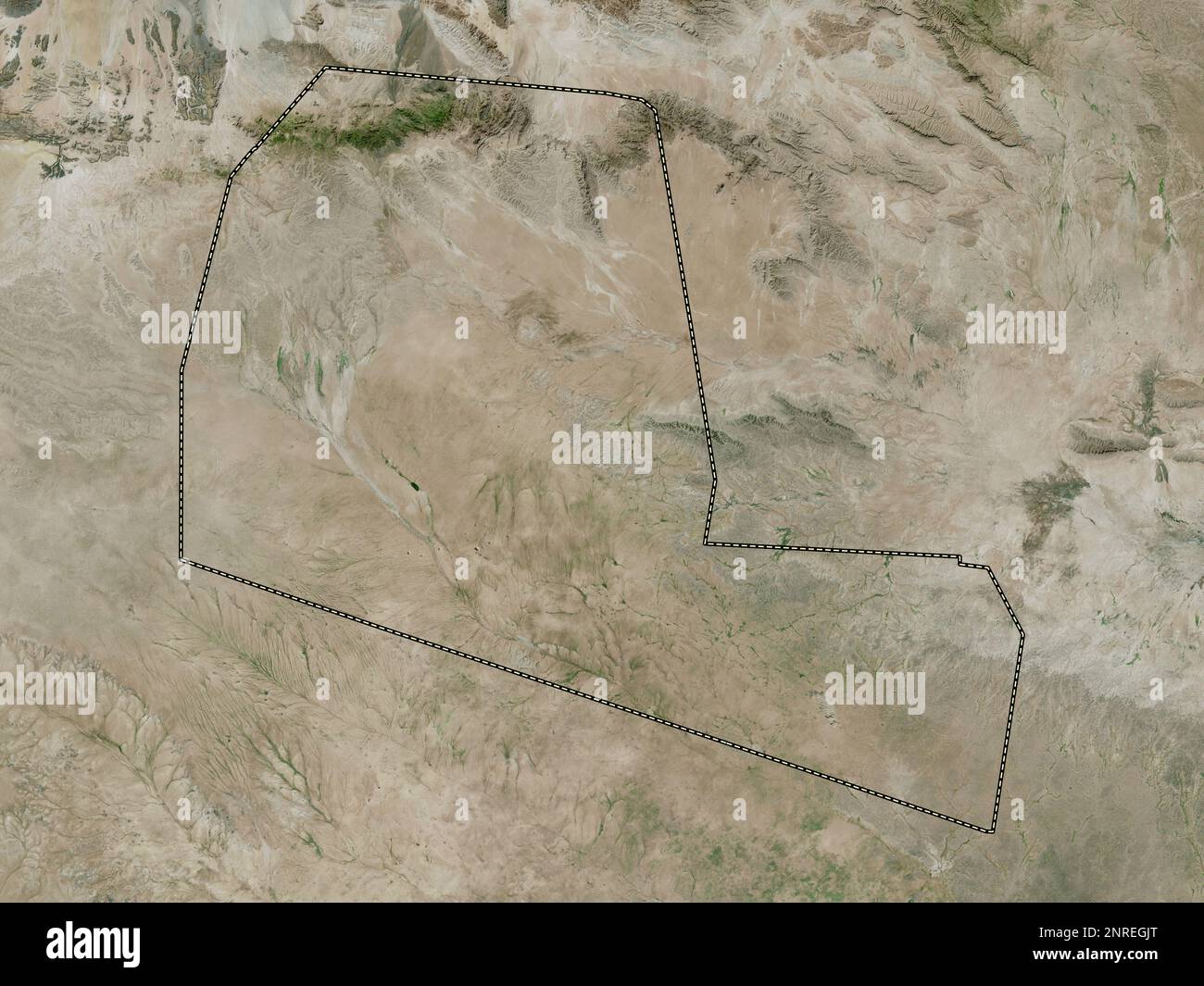 Togdheer, region of Somaliland. High resolution satellite map Stock