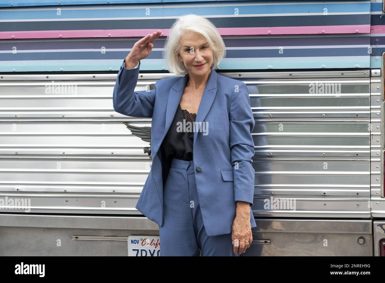 Golda 2023 Helen Mirren Grey Coat - Jacket Hub