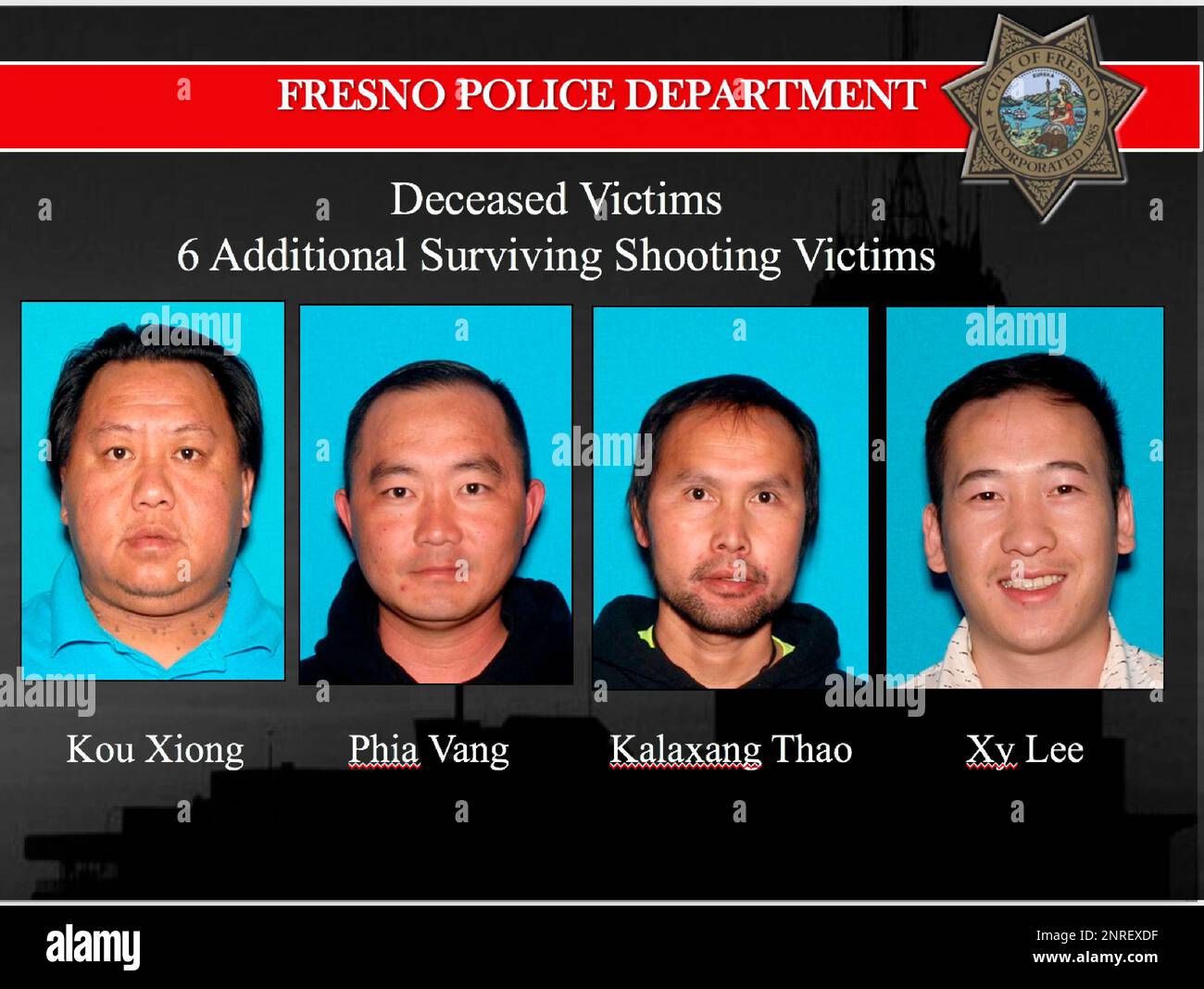 These undated photos released by the Fresno Police Department show victims  of a shooting rampage that left four dead in the ethnic Hmong community in  Fresno, Calif., on Nov. 17, 2019. From