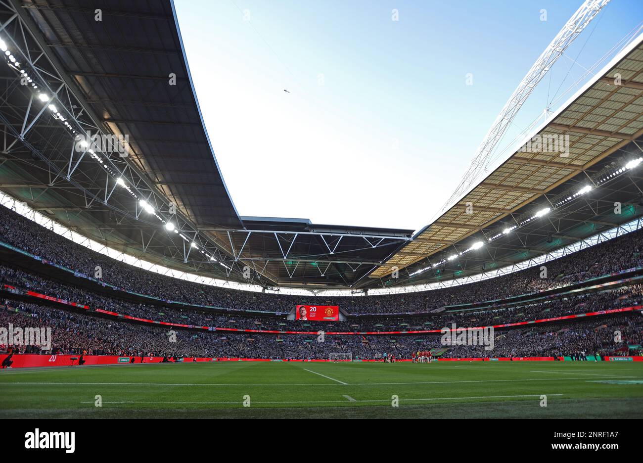 Wembley, UK. 26th Feb, 2023. A general view of the stadium at the
