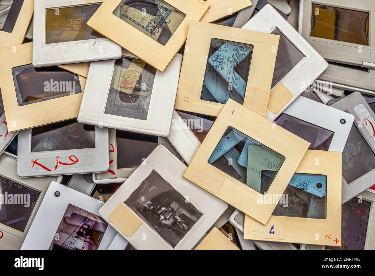 old slides with plastic frame Stock Photo Alamy