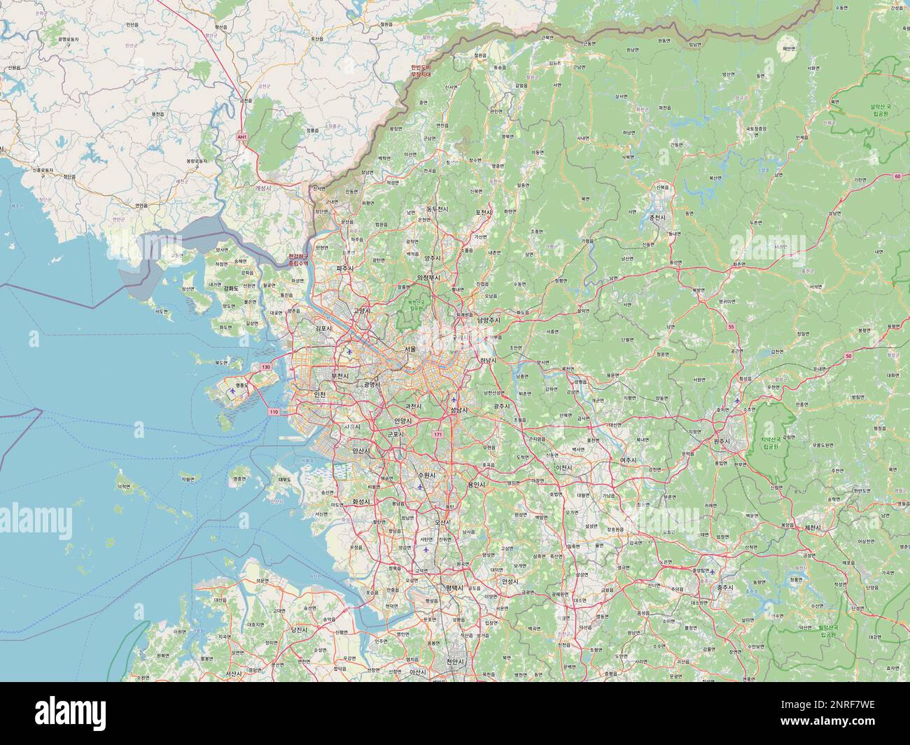 Gyeonggido, province of South Korea. Open Street Map Stock Photo Alamy