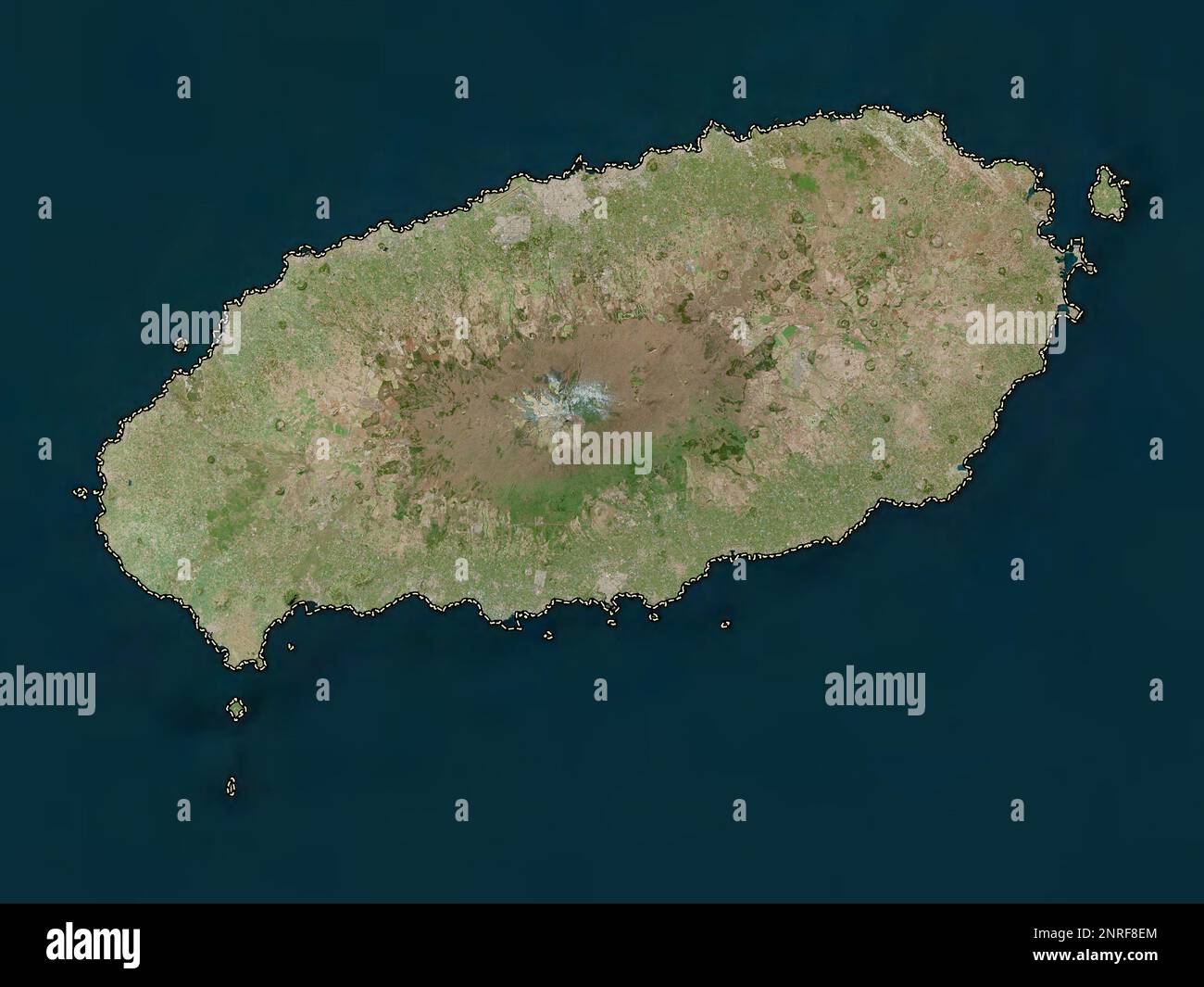 Jeju, province of South Korea. High resolution satellite map Stock Photo