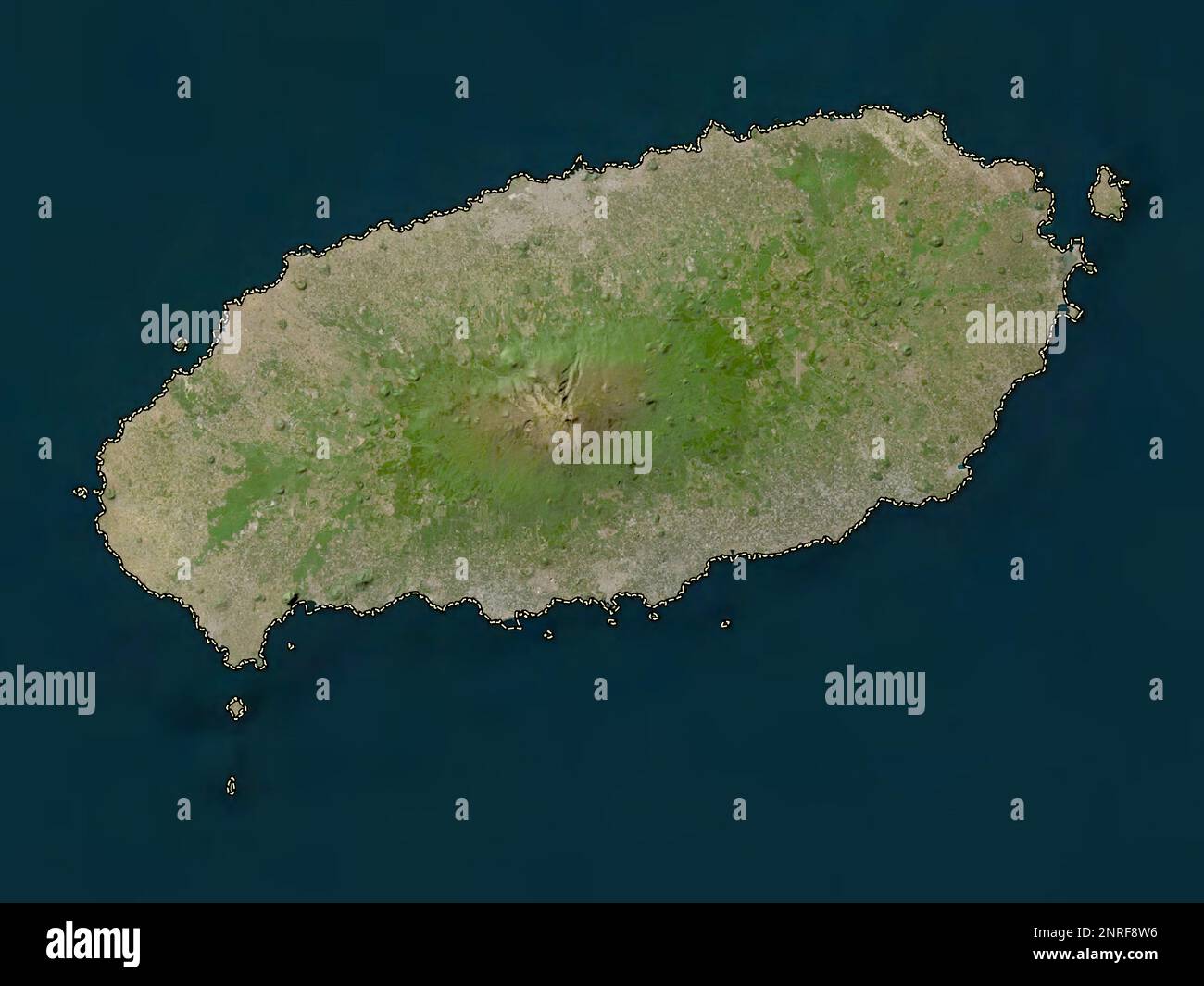 Jeju, province of South Korea. Low resolution satellite map Stock Photo