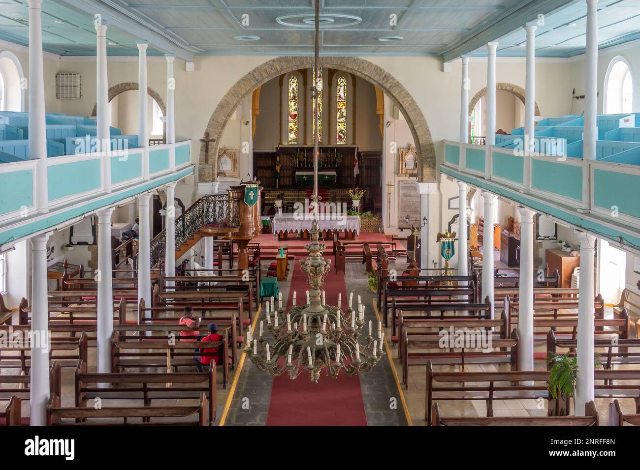 Caribbean, St.Vincent, Kingstown, St.George's cathedral, Interior Stock ...