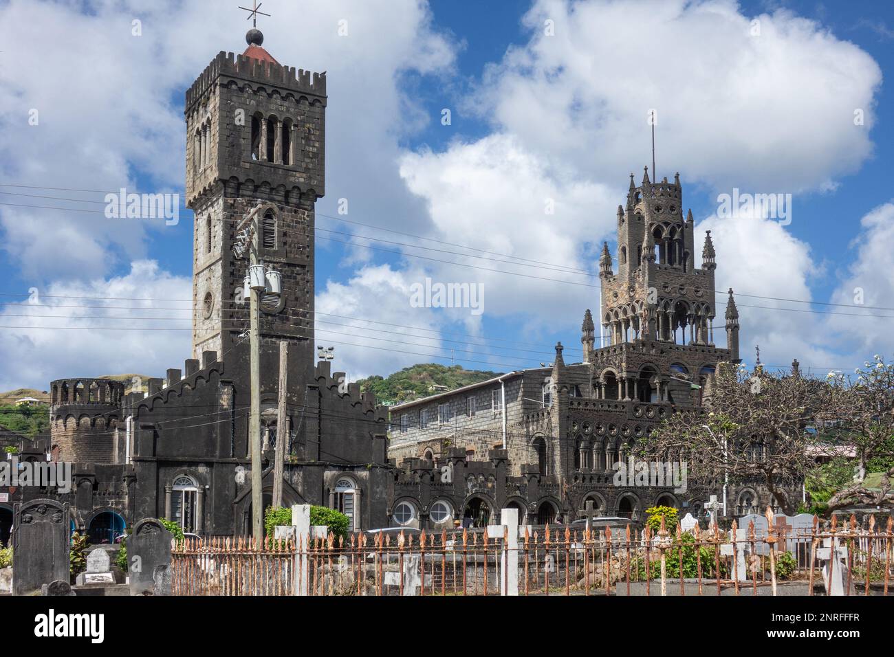 Caribbean, St.Vincent, Kingstown, S.Mary's Catholic cathedral Stock Photo