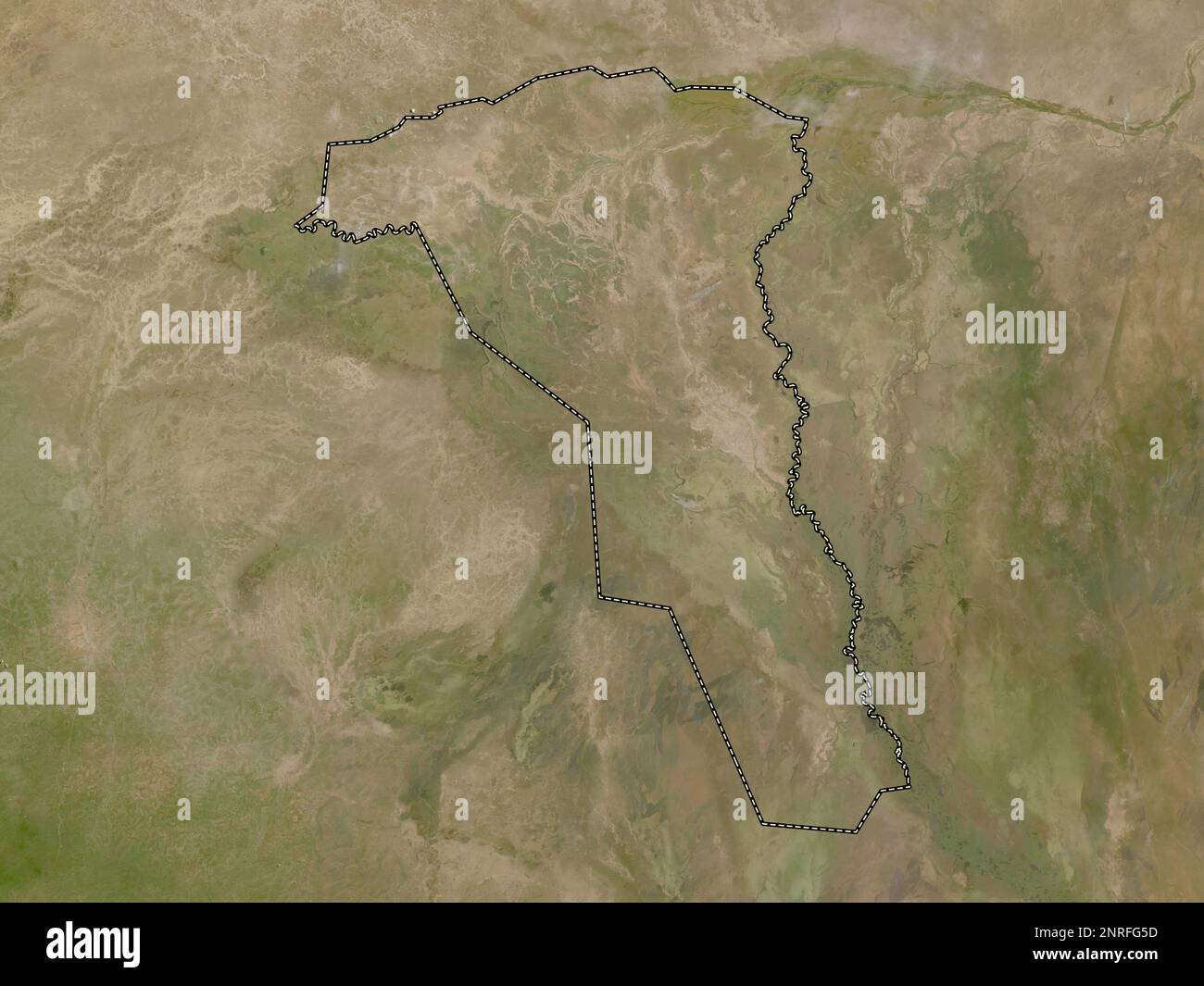 Unity, state of South Sudan. Low resolution satellite map Stock Photo ...