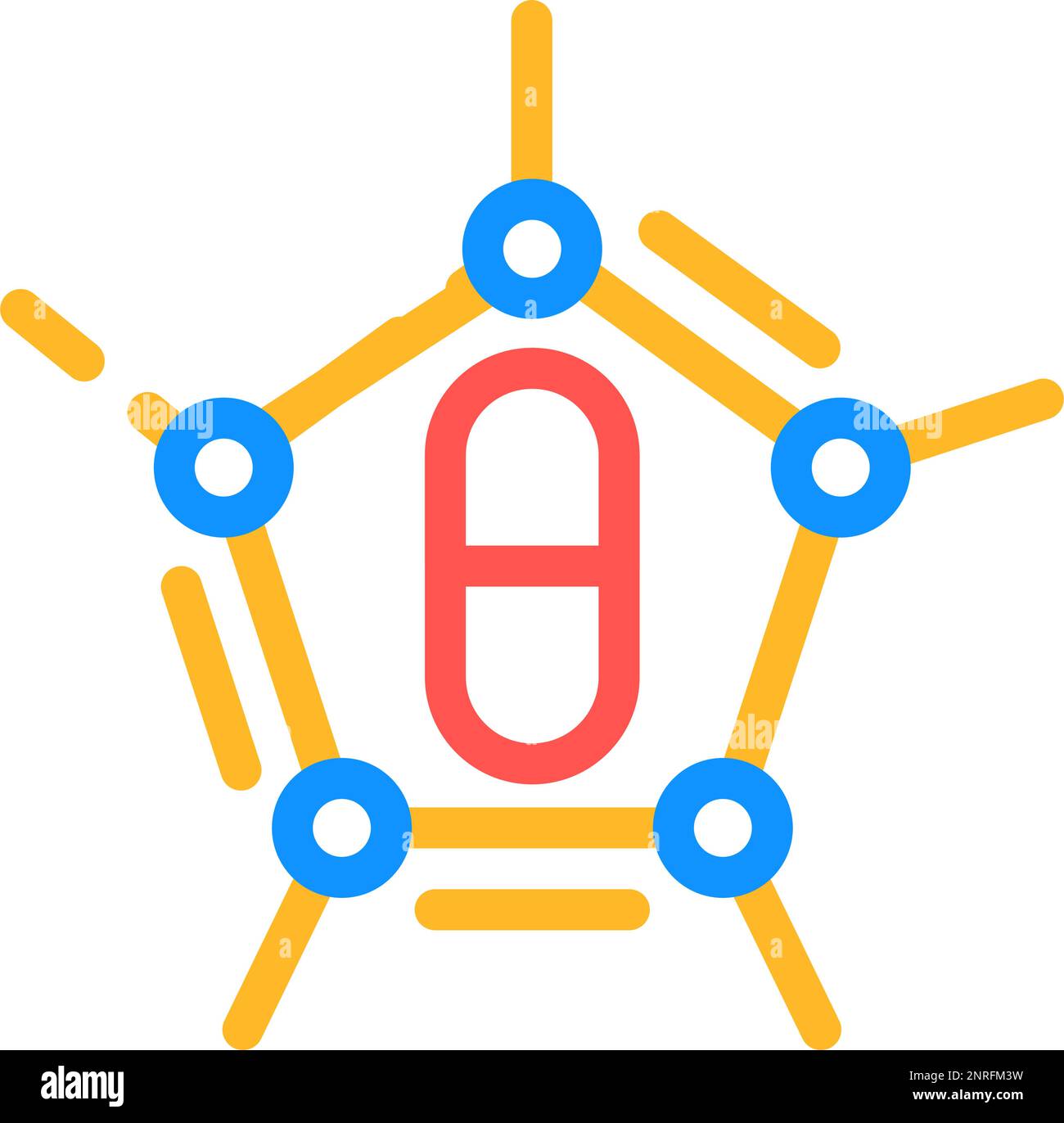 medical molecular structure color icon vector illustration Stock Vector ...
