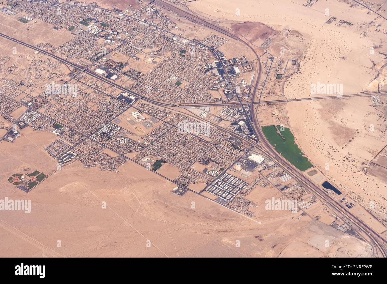 Aerial View of Barstow, California on Route 66