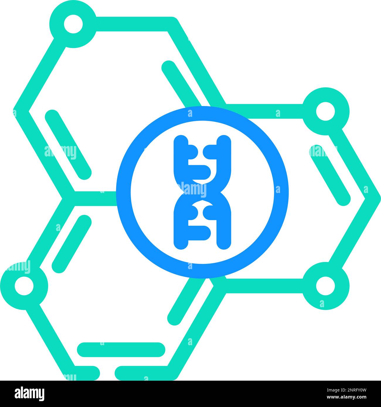genetic molecular structure color icon vector illustration Stock Vector ...