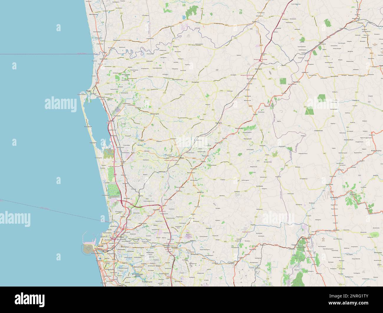 Gampaha, district of Sri Lanka. Open Street Map Stock Photo Alamy