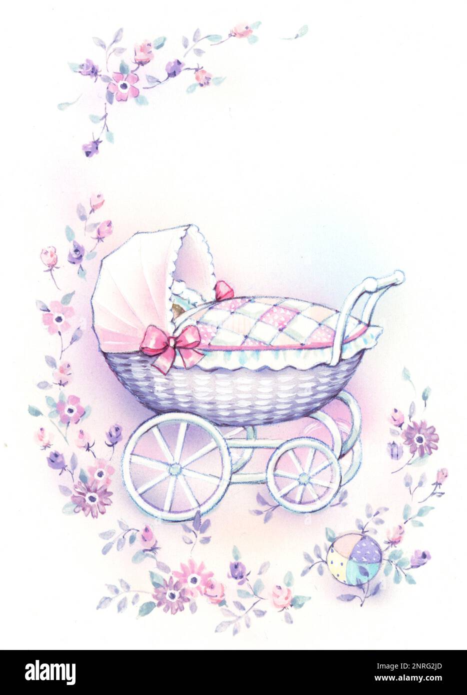 Mirage Floral Doll Pram