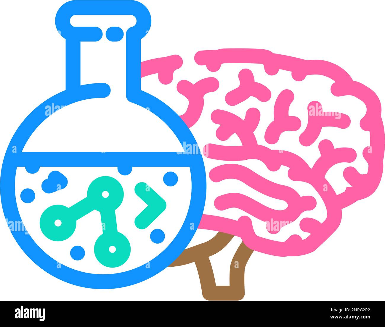 science brain color icon vector illustration Stock Vector Image & Art ...