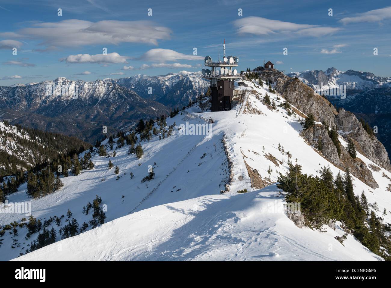 The Alps by Hochkar in the winter, Austria Stock Photo