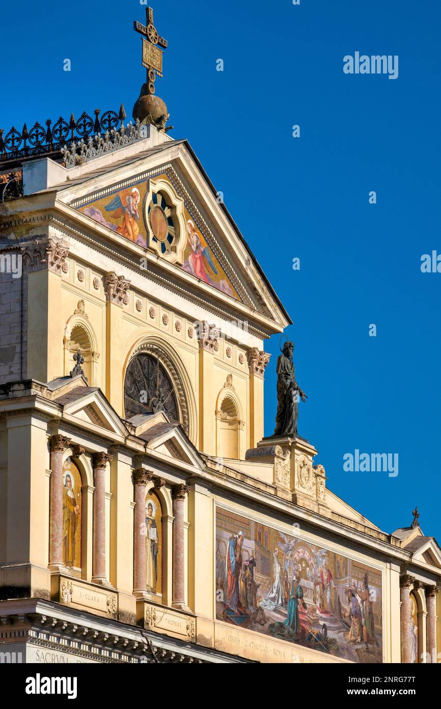 Facade of  the church of San Gioacchino ai Prati di Castello, Rome, Italy Stock Photo