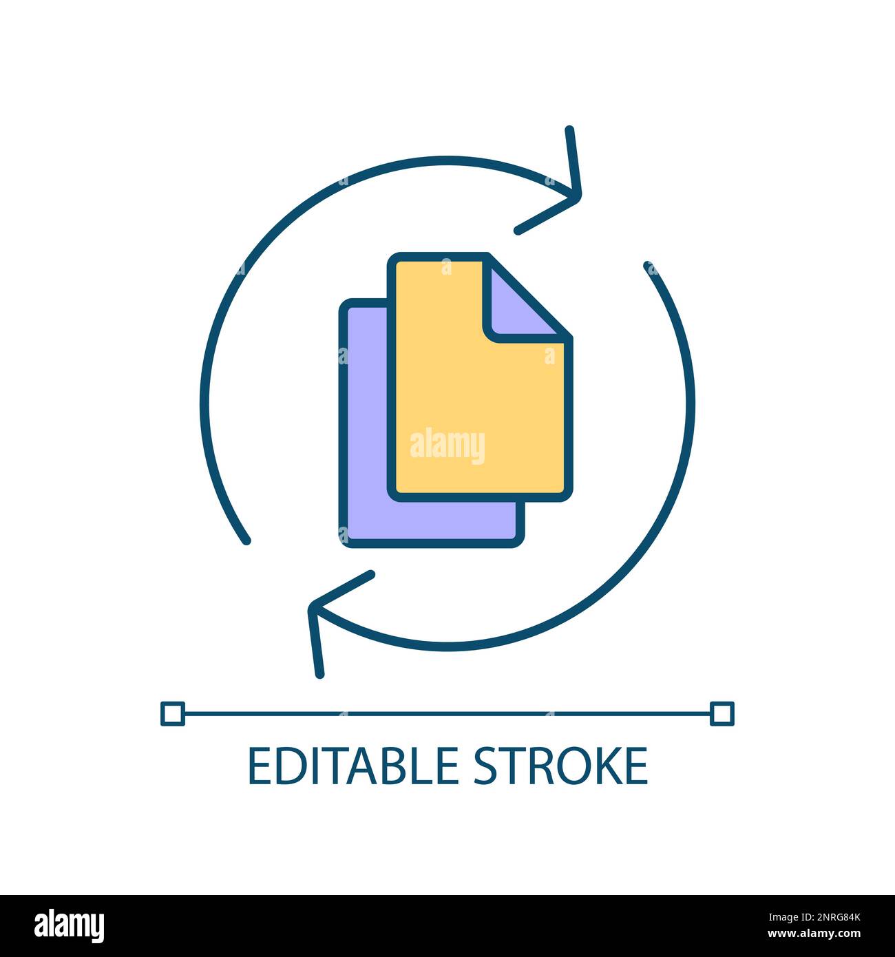 Regular backups RGB color icon Stock Vector