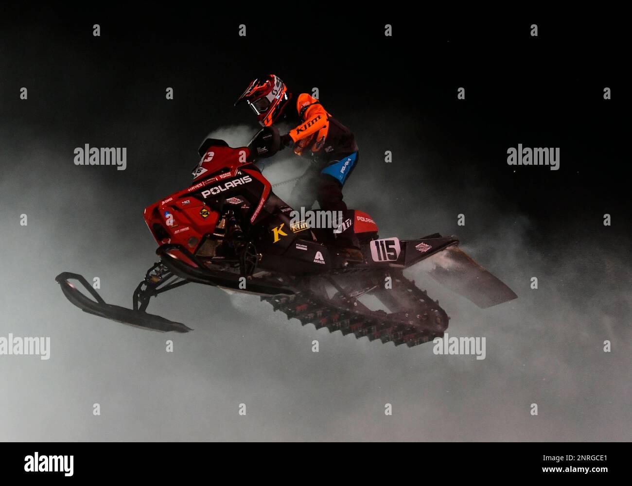 December 14, 2019: Professional Snocross racer Kody Kamm competes at the  Country Cat SnoCross National, an ISOC Amsoil Championship SnoCross event,  held at Buffalo River Race Park, Glyndon, MN. Photo by Russell