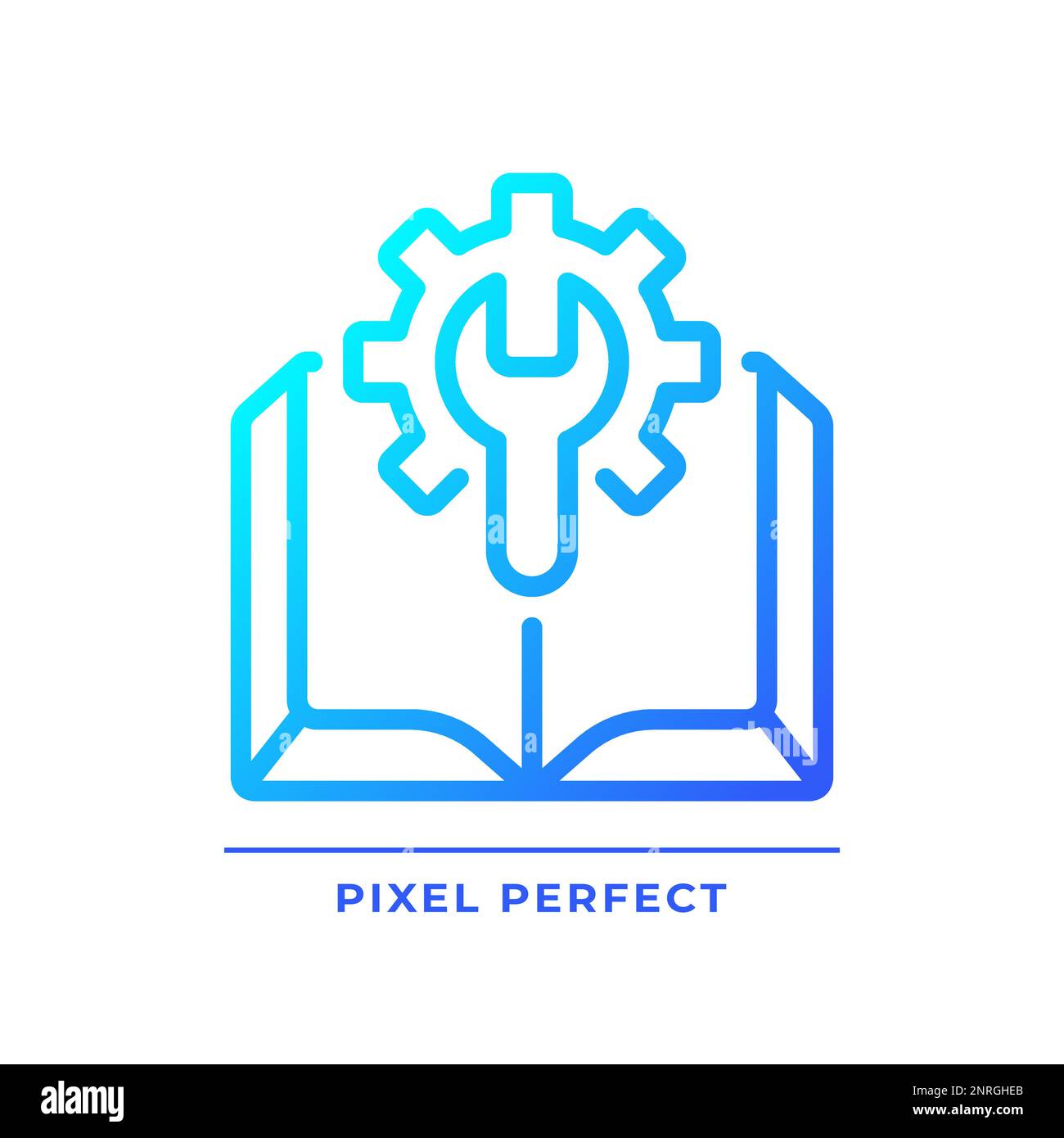 Manual pixel perfect gradient linear vector icon Stock Vector