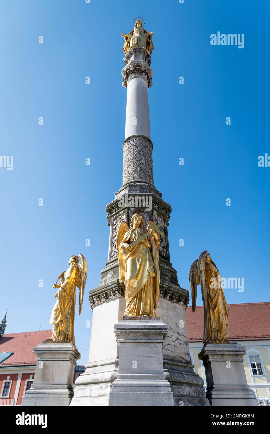 Monument of the Assumption of the Blessed Virgin Mary in Zagreb, Zagreb Cathedral, Zagreb, Croatia Stock Photo