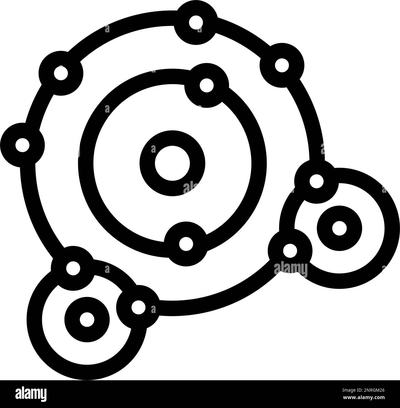 connection molecular structure line icon vector illustration Stock ...