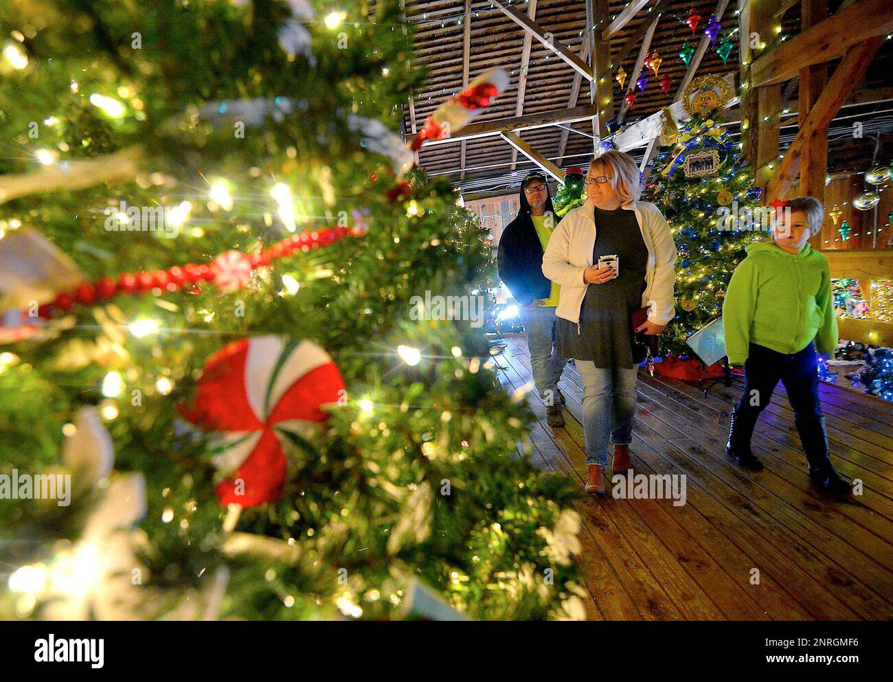 Halen McGonigal, right, 8, of Hagerstown, Md., takes in the sight of