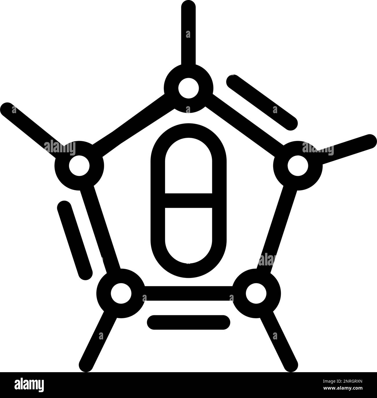 medical molecular structure line icon vector illustration Stock Vector ...